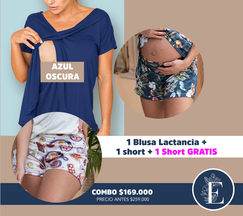 COMBO TALLA S y XS - 1 LACTANCIA + 2 SHORTS