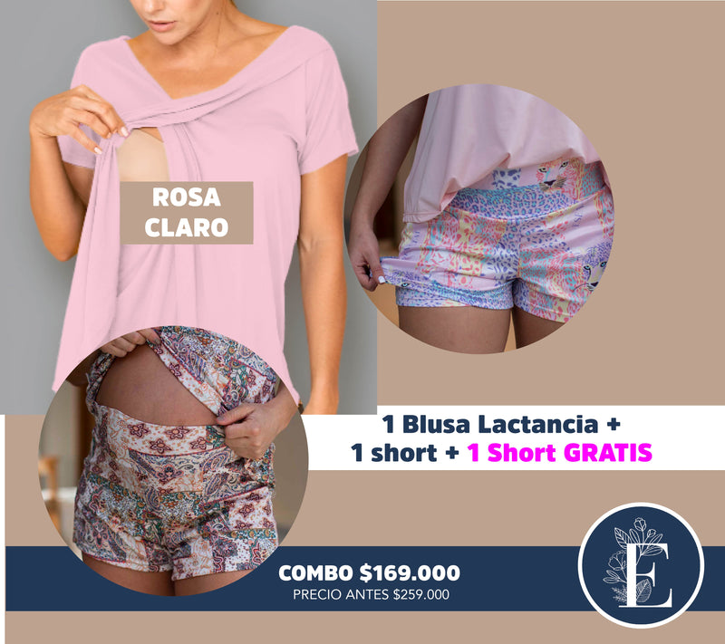 COMBO TALLA S y XS - 1 LACTANCIA + 2 SHORTS