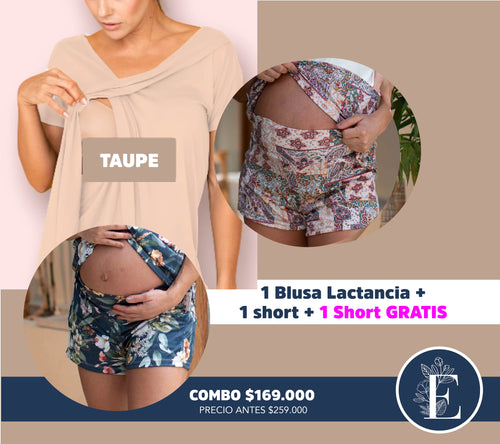 COMBO TALLA S y XS - 1 LACTANCIA + 2 SHORTS