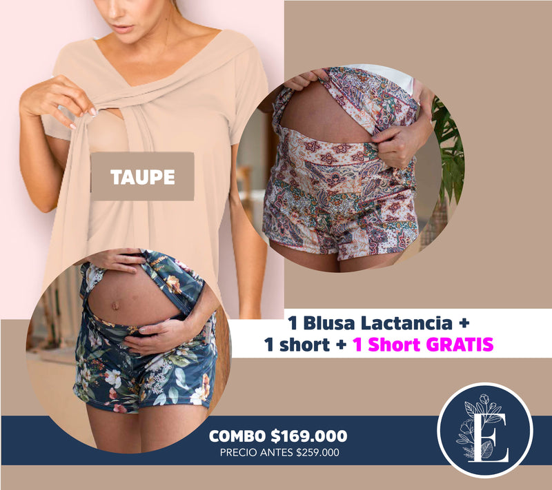 COMBO TALLA S y XS - 1 LACTANCIA + 2 SHORTS