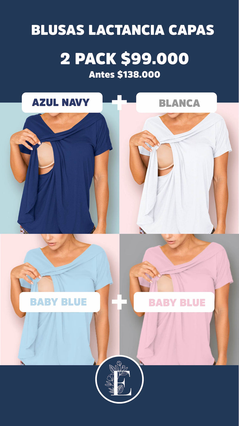 2 Pack Blusas Lactancia