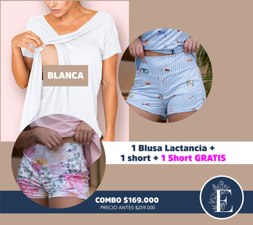 COMBO TALLA L Y XL - 1 LACTANCIA + 2 SHORTS