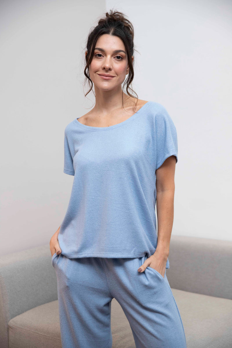 Set Pijama Sudadera Azul Lavanda
