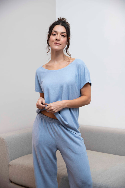Set Pijama Sudadera Azul Lavanda