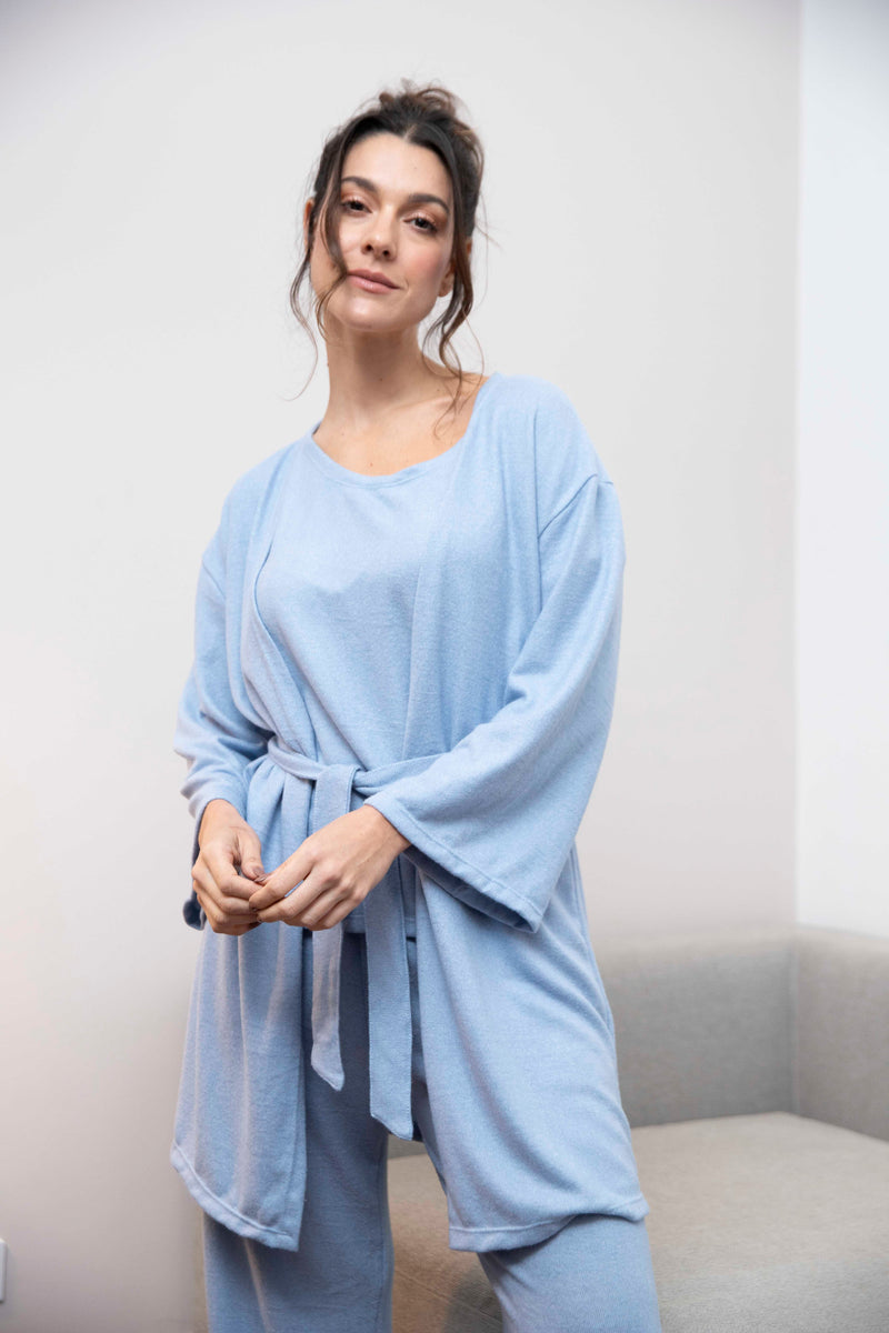 Set Pijama Sudadera Azul Lavanda