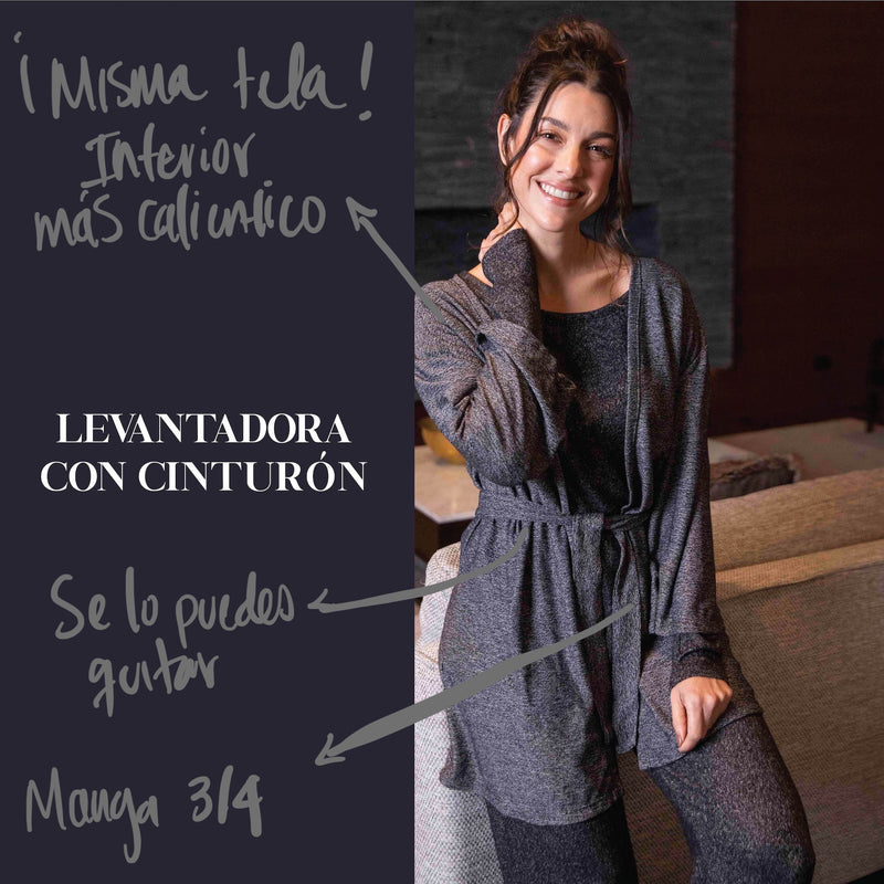 Set Pijama Sudadera Negra Granito
